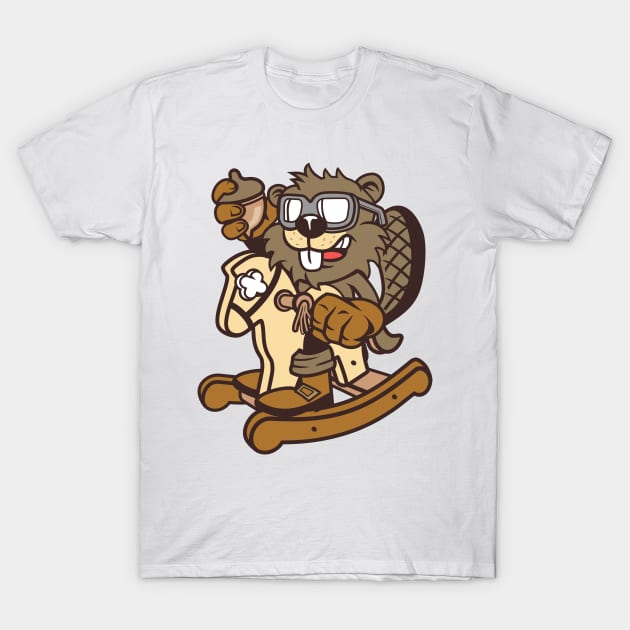 Beaver rocking horse T-Shirt by ShirtyLife